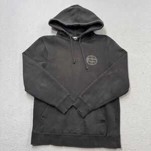 Stussy Hoodie Men's Medium Black Rasta Circle Reggae Dot Thrashed Faded Y2K